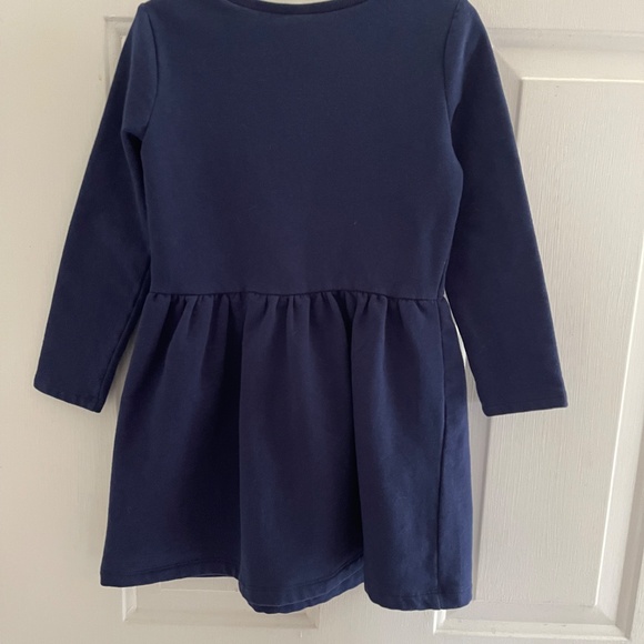 Carter’s blue long sleeve dress with sequin heart - Picture 3 of 8